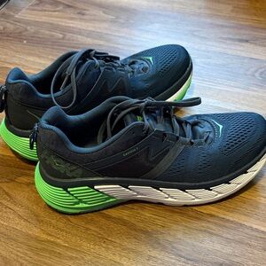 Black and Green Running Shoes